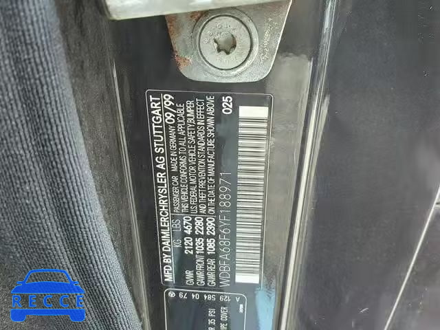 2000 MERCEDES-BENZ SL 500 WDBFA68F6YF188971 image 9