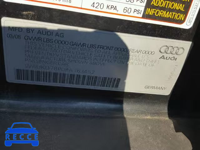 2008 AUDI A3 S-LINE WAUKD78P08A163452 зображення 9