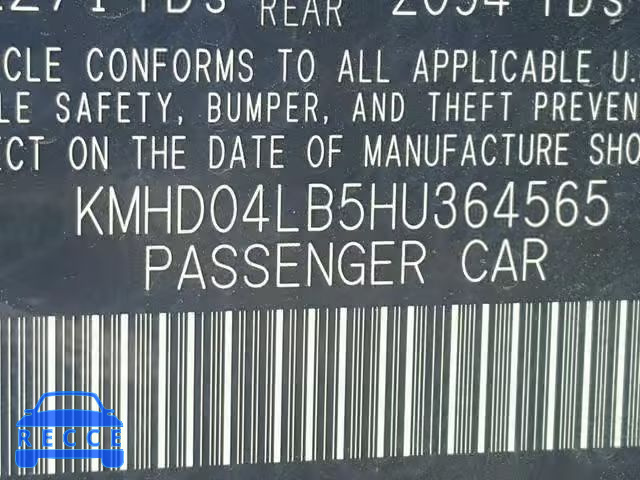 2017 HYUNDAI ELANTRA SP KMHD04LB5HU364565 image 9