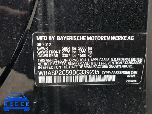 2013 BMW 535 XIGT WBASP2C59DC339235 Bild 9