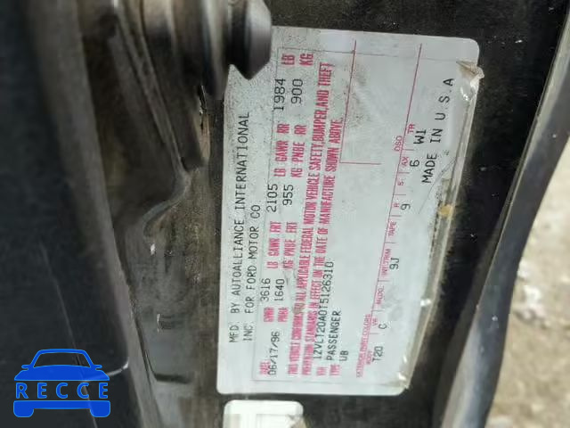 1996 FORD PROBE BASE 1ZVLT20A0T5126310 image 9