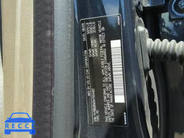 2010 VOLVO V70 3.2 YV1982BW0A1124482 зображення 9