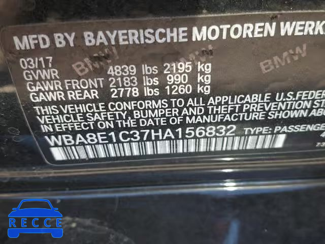 2017 BMW 330E WBA8E1C37HA156832 image 9