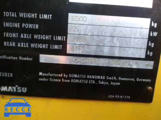 2006 KOMATSU WB 140 KMTWA065A79H20812 зображення 9