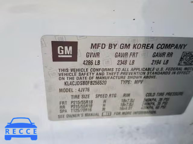 2015 BUICK ENCORE PRE KL4CJDSB0FB256520 Bild 9