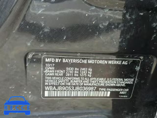 2018 BMW M550XI WBAJB9C53JB036987 зображення 9