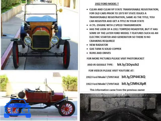1922 FORD MODEL-T 6601434 image 9