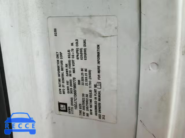 2006 GMC C7500 C7C0 1GDJ7C1366F900770 image 9