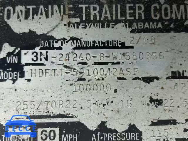 1998 FONTAINE TRAILER 13N242408W1580356 image 9