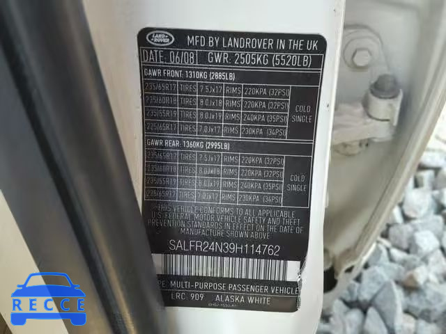 2009 LAND ROVER LR2 HSE SALFR24N39H114762 зображення 9