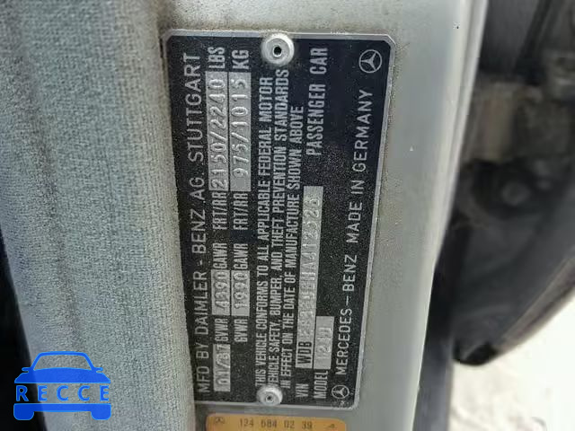 1987 MERCEDES-BENZ 300 DT WDBEB33D8HA412526 image 9