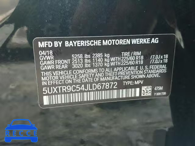 2018 BMW X3 XDRIVEM 5UXTR9C54JLD67872 Bild 9