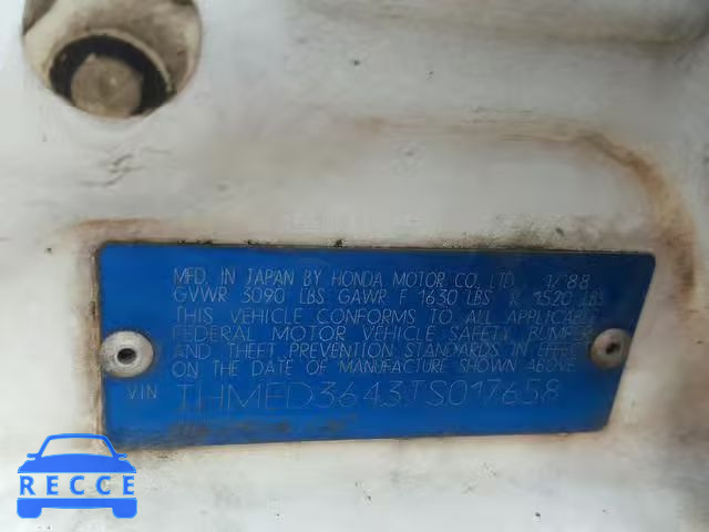 1988 HONDA CIVIC 1.5 JHMED3643JS017658 image 9