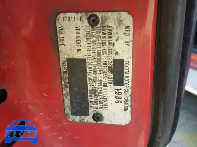 1986 TOYOTA MR2 JT2AW15C6G0089877 image 9