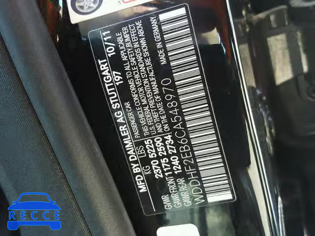 2012 MERCEDES-BENZ E 350 BLUE WDDHF2EB6CA548970 image 9