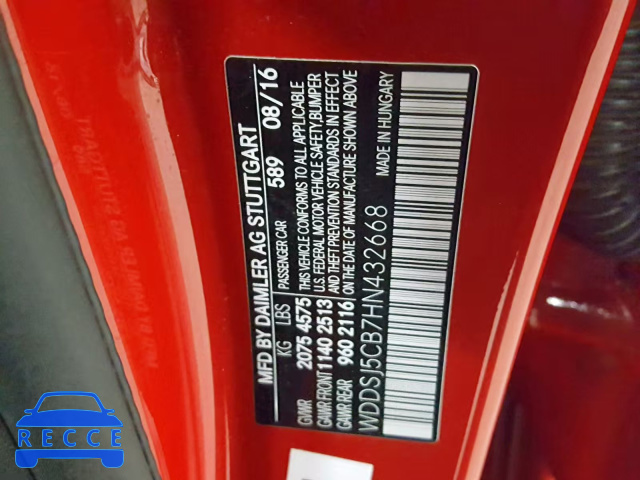 2017 MERCEDES-BENZ CLA 45 AMG WDDSJ5CB7HN432668 Bild 9