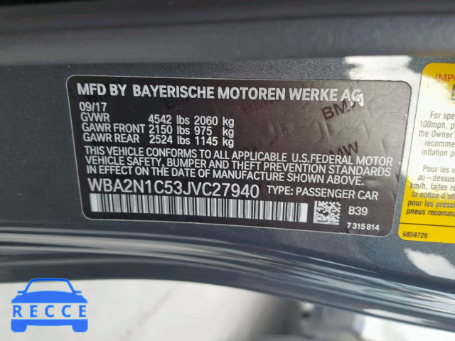 2018 BMW M240I WBA2N1C53JVC27940 зображення 9