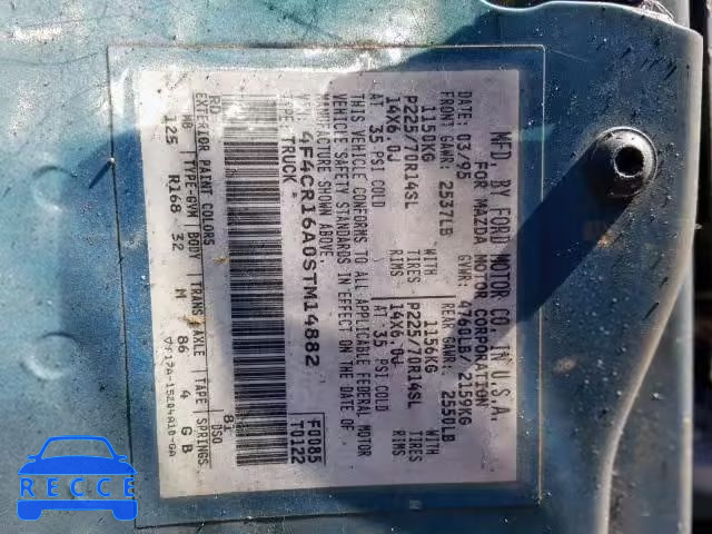 1995 MAZDA B2300 CAB 4F4CR16A0STM14882 image 9