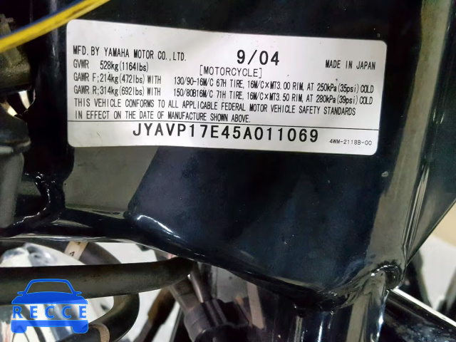 2005 YAMAHA XV1700 A JYAVP17E45A011069 image 19