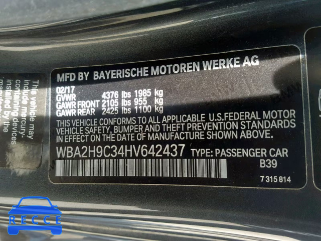 2017 BMW 230XI WBA2H9C34HV642437 Bild 9