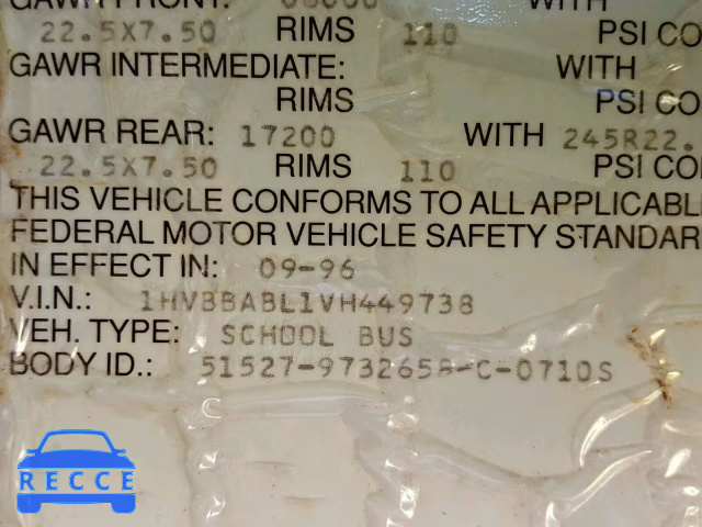 1997 INTERNATIONAL 3000 3800 1HVBBABL1VH449738 image 9