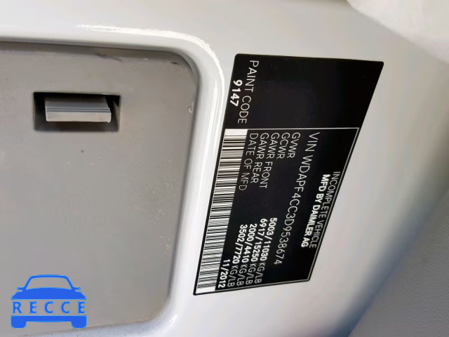 2013 MERCEDES-BENZ SPRINTER 3 WDAPF4CC3D9538674 image 9