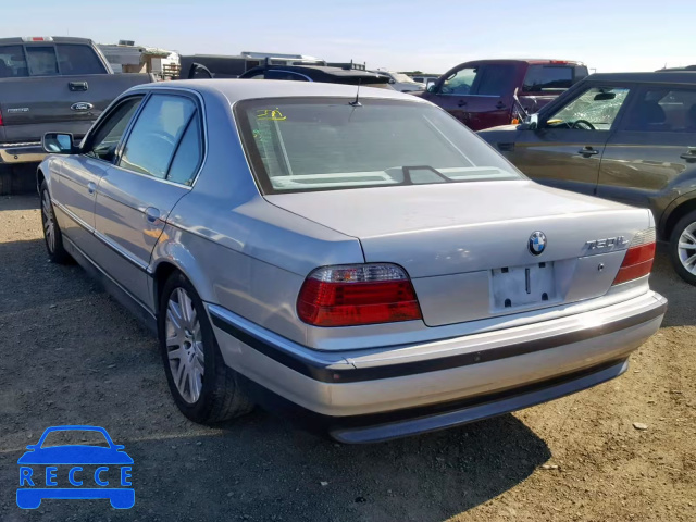 1998 BMW 750 IL WBAGK2322WDH69084 image 2