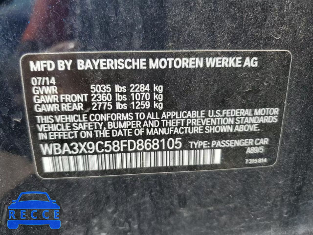 2015 BMW 335 XIGT WBA3X9C58FD868105 image 11