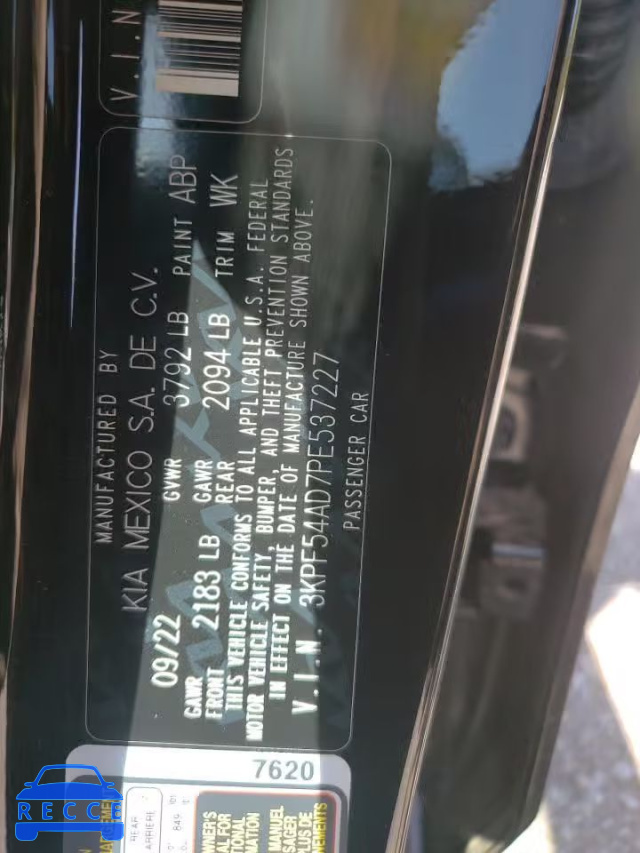 2023 KIA FORTE GT L 3KPF54AD7PE537227 image 11