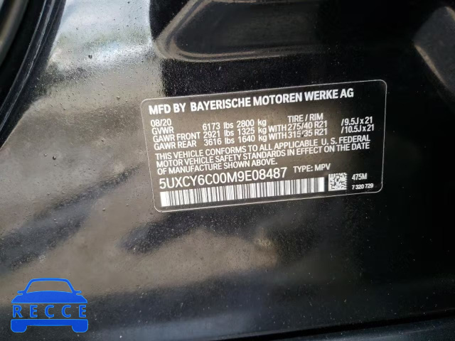 2021 BMW X6 XDRIVE4 5UXCY6C00M9E08487 image 11