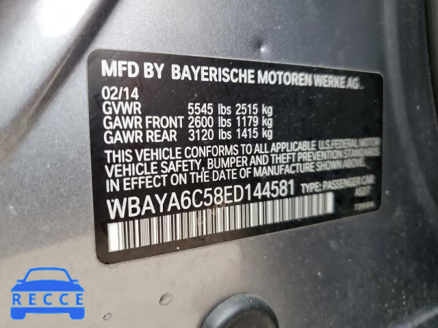 2014 BMW 740 I WBAYA6C58ED144581 зображення 11