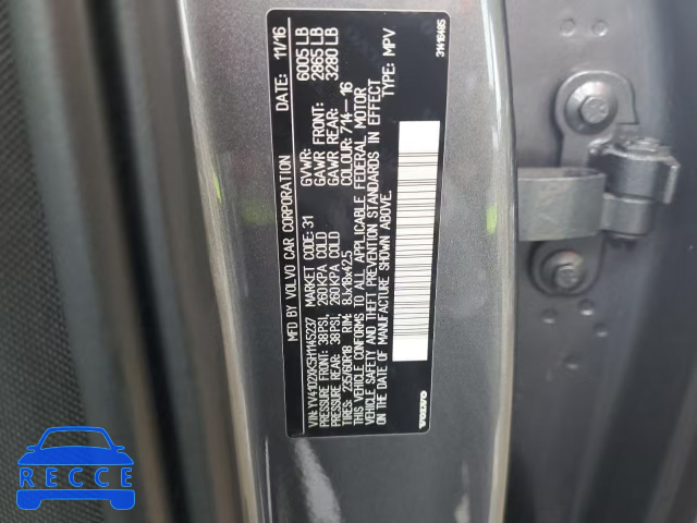2017 VOLVO XC90 T5 YV4102XK5H1145237 зображення 12