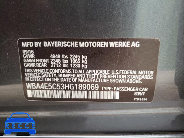 2017 BMW 440XI GRAN WBA4E5C53HG189069 зображення 11