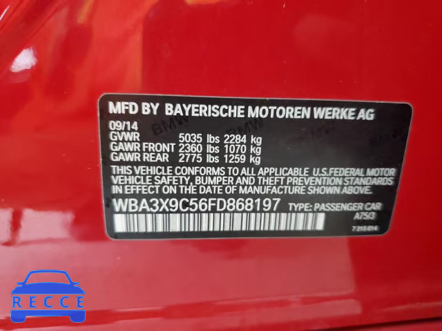 2015 BMW 335 XIGT WBA3X9C56FD868197 image 11