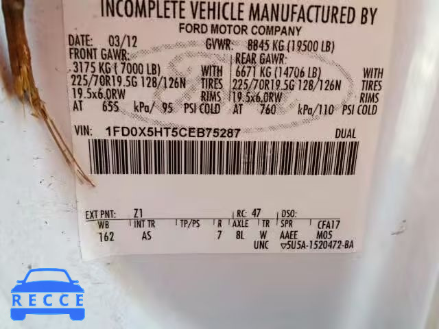 2012 FORD F550 SUPER 1FD0X5HT5CEB75287 image 9