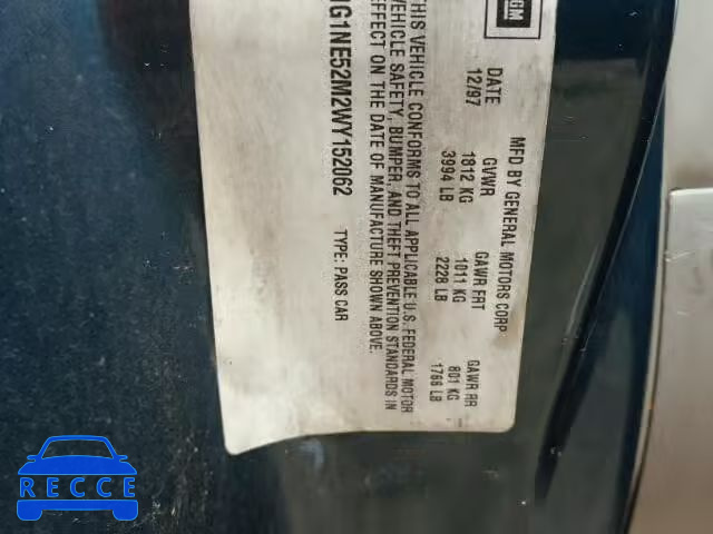 1998 CHEVROLET MALIBU LS 1G1NE52M2WY152062 image 9