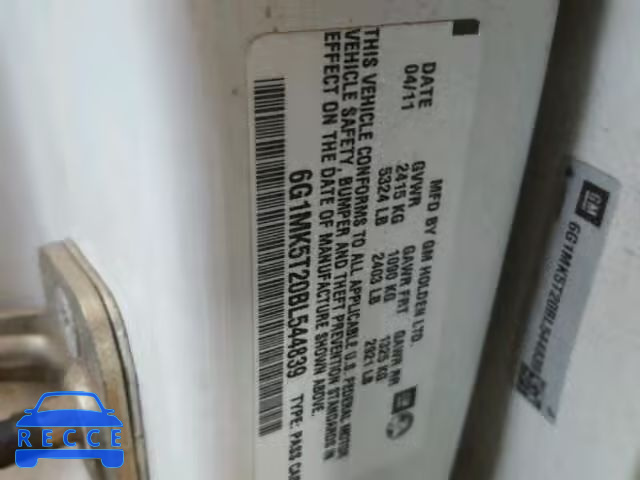 2011 CHEVROLET CAPRICE PO 6G1MK5T20BL544839 image 9