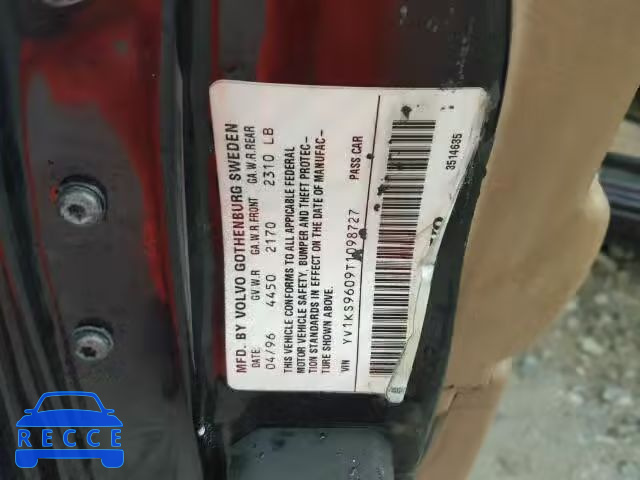 1996 VOLVO 960 YV1KS9609T1098727 Bild 9