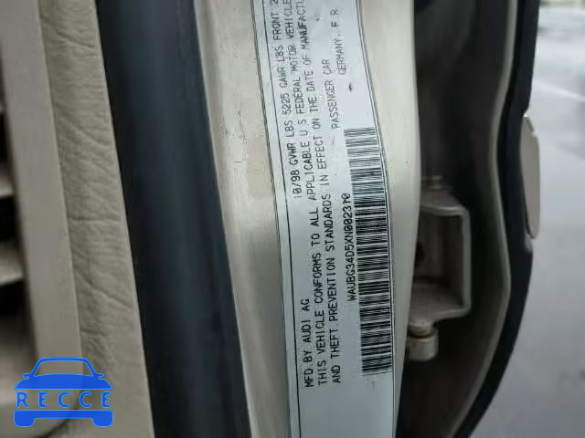 1999 AUDI A8 QUATTRO WAUBG34D5XN002310 image 9