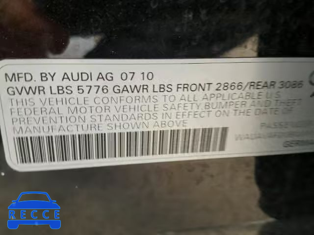 2011 AUDI A8 QUATTRO WAUAVAFD0BN001903 image 9