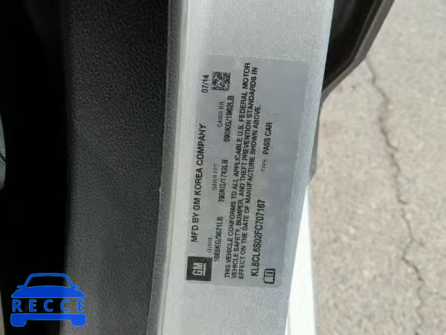 2015 CHEVROLET SPARK EV 2 KL8CL6S02FC707167 image 9