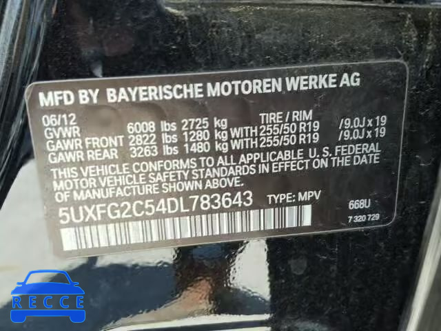 2013 BMW X6 XDRIVE3 5UXFG2C54DL783643 image 9