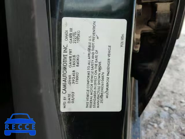 2003 SUZUKI VITARA JLX 2S3TD52V636106876 зображення 9