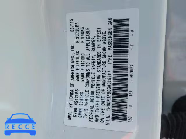 2016 HONDA ACCORD TOU 1HGCR3F90GA006607 image 9