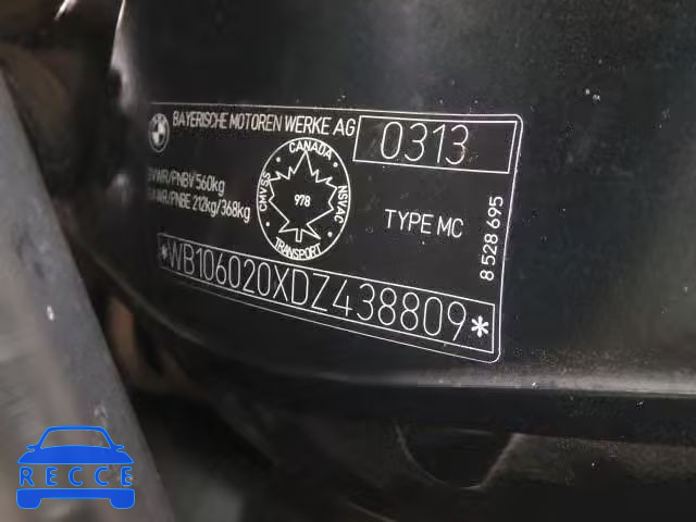 2013 BMW K1600 GTL WB106020XDZ438809 зображення 9