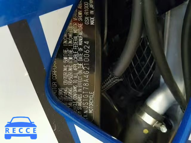 2016 SUZUKI GSX-R1000 JS1GT78A4G2100624 image 9