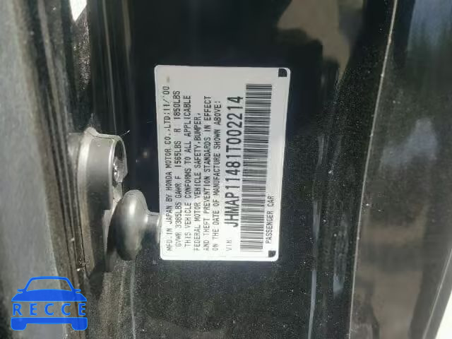 2001 HONDA S2000 JHMAP11481T002214 image 9