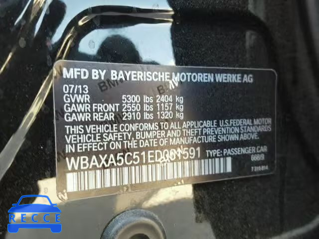 2014 BMW 535D WBAXA5C51ED001591 image 9