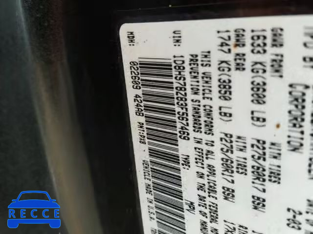 2003 DODGE DURANGO R/ 1D8HS78Z83F567469 Bild 9