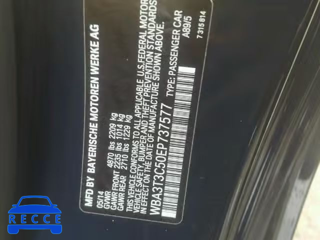 2014 BMW 435I WBA3T3C50EP737577 image 9